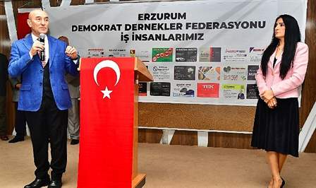 İzmir Büyükşehir Belediye Başkanı Tunç Soyer, Erzurum Demokrat Dernekler Federasyonu