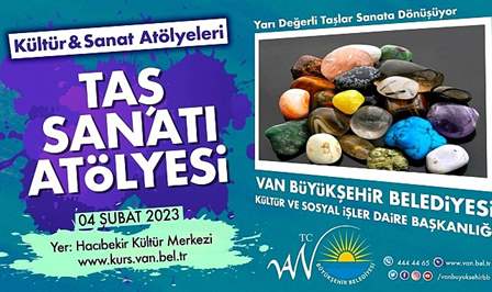 Van Büyükşehir Belediyemiz Meslek Edindirme Kursları kapsamında ücretsiz taş sanatı