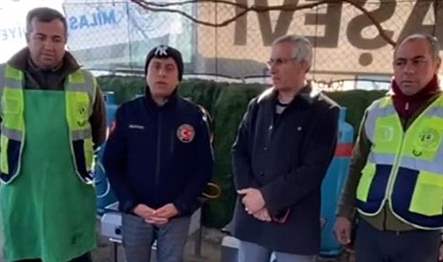 Türkiye’yi derinden üzen deprem felaketi nedeniyle Milas Belediyesi tarafından başlatılan