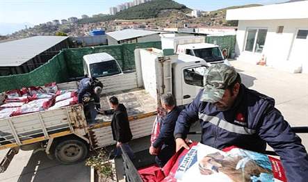 Türkiye’yi sarsan deprem felaketinden etkilenen can dostları unutmayan Bayraklı Belediyesi,