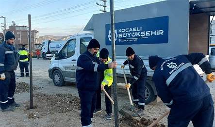 Hatay Defne’de kurulacak olan çadır kentin güvenliği için Büyükşehir ekipleri,