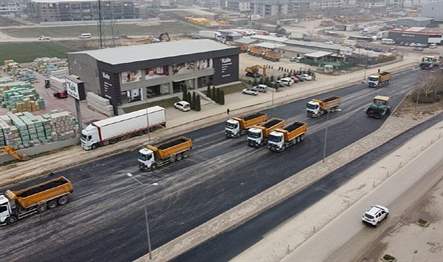 İnegöl Belediyesi, Yenişehir Caddesi üzerinde bulunan Akpınar Kavşağında Ocak ayında