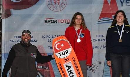 Yelken branşında Formula Kite sporcumuz Derin Deniz Sorguç, başarılı eğitim