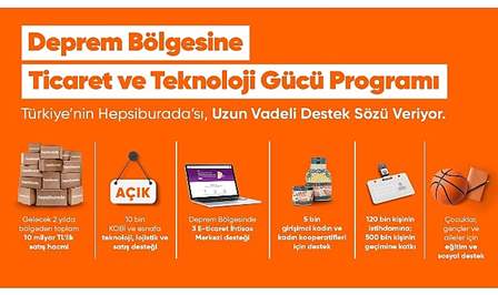 Türkiye’nin Hepsiburadası Uzun Vadeli Destek Sözü Veriyor, ‘Deprem Bölgesine Ticaret