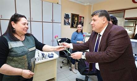 8 Mart dünya emekçi kadınlar günü dolayısıyla Menderes Belediyesi Başkan