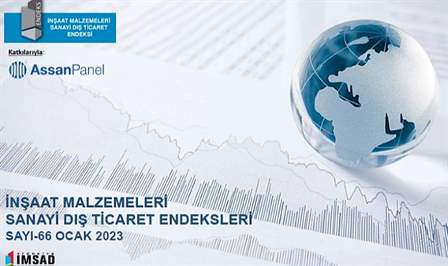 Türkiye İMSAD tarafından hazırlanan İnşaat Malzemeleri Sanayi Dış Ticaret Endeksi