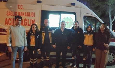 Doktor Başkan Kınık 112 acil sağlık istasyonunda görev yapan personeller
