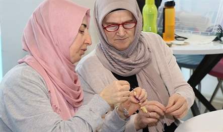 Anne Şehir Sağlıklı Yaşam Programına katılanlara özel bir nakış tekniği