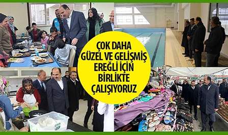 Konya Büyükşehir Belediye Başkanı Uğur İbrahim Altay, Ereğli’de gün boyu