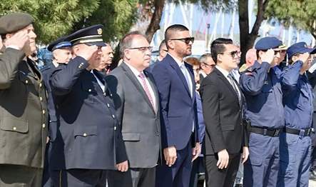 Foça Kaymakamı Mehmet TÜRKÖZ ve ilçe protokolünün katılımlarıyla, Türk Polis