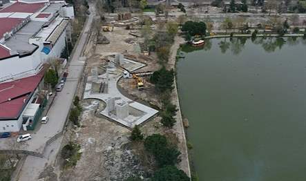 Büyükşehir’in Kocaeli fuarı alanında yapımı devam eden İzmit Millet Bahçesi