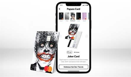 Papara, sınırlı sayıda üretilen özel tasarımlı yeni kart ürünü Joker