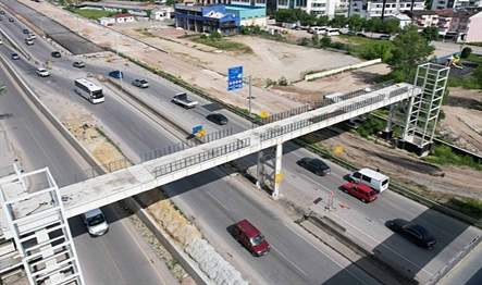Köseköy Koridoru Alikahya Stadyum bağlantı yolu çalışmaları kapsamında D-100 üzerine