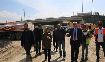 Yeşilova Solaklar Köprülü Kavşak Projesi’ni inceleyen Genel Sekreter Gündoğdu, projenin