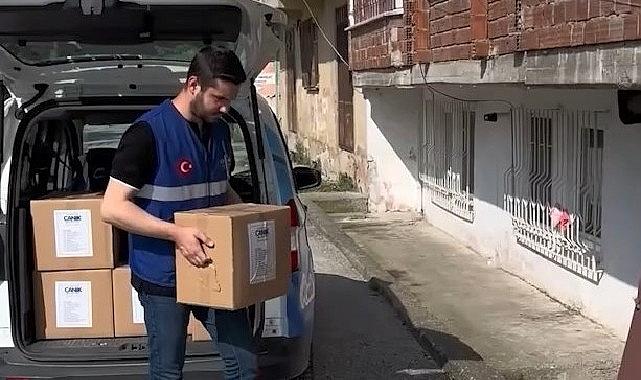 Canik Belediyesi, ilçede şiddetli yağışlardan etkilenen ailelere hijyen paketi desteği