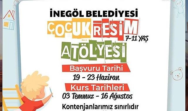 İnegöl Belediyesi, 7-11 yaş aralığındaki çocuklara yönelik yaz kursları kapsamında