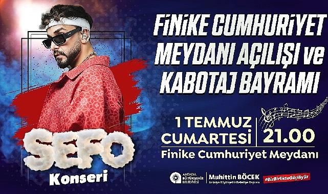 Antalya Büyükşehir Belediyesi tarafından Finike'ye modern bir Cumhuriyet Meydanı kazandırma