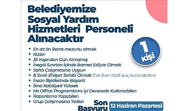 İnegöl Belediyesi, en az ön lisans mezunu olmak üzere 35