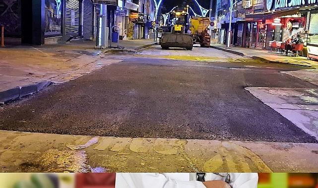 Büyükşehir Yol Bakım Timi, yaya ve araç trafiğini aksatmamak için