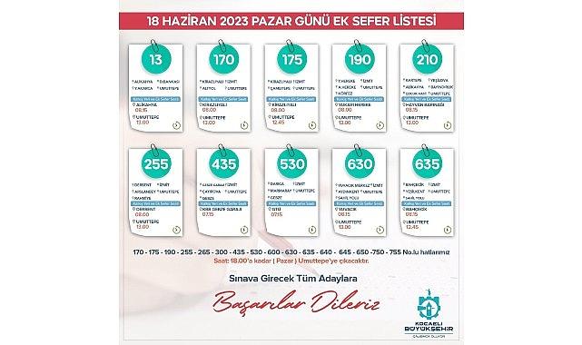 Büyükşehir Belediyesi hafta sonu gerçekleşecek YKS’ye girecek öğrenci ve görevli