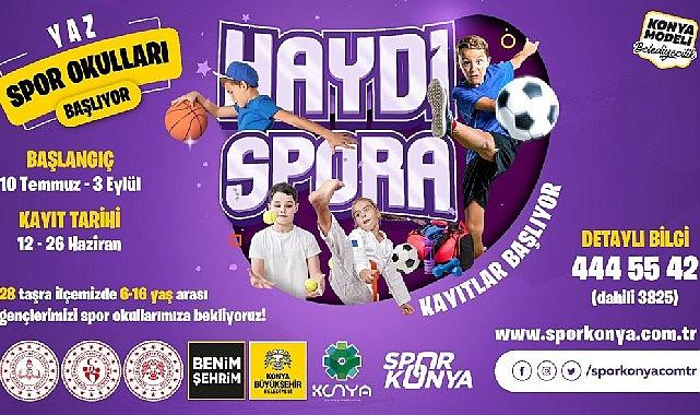 Konya Büyükşehir Belediyesi tarafından merkez dışındaki 28 ilçede 6-16 yaş