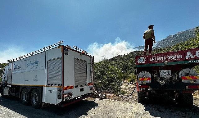 Antalya Büyükşehir Belediye Başkanı Muhittin Böcek, Kemer Göynük’te söndürme çalışmaları