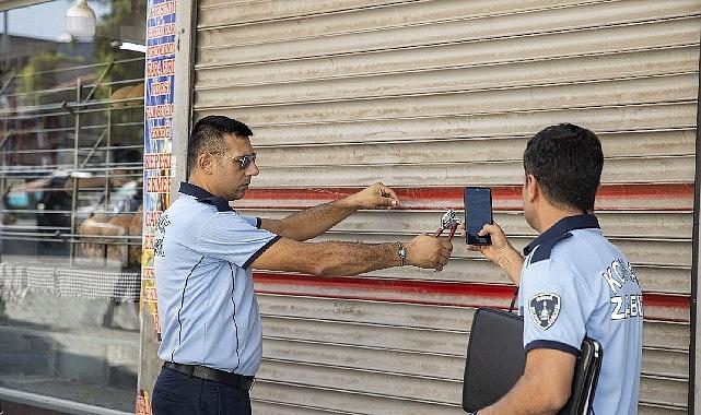 Konak Belediyesi Zabıta Müdürlüğü ekipleri ilçedeki işletmelere yönelik ruhsat denetimlerini