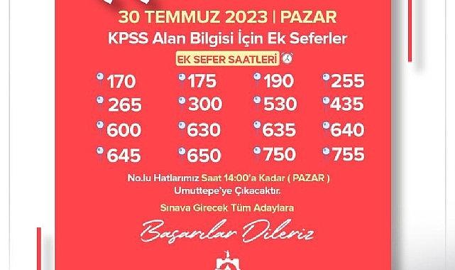 Kocaeli Büyükşehir Belediyesi, cumartesi ve pazar günü yapılacak Kamu Personeli