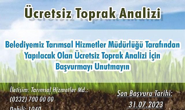 Menderes Belediyesi tarafından gerçekleştirilen ücretsiz toprak analizi için son başvuru