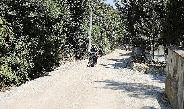 Mudanya Belediyesi Fen İşleri Müdürlüğü ekipleri, Tirilye mezarlık yolundaki üst