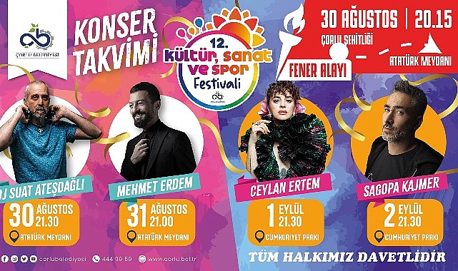 Çorlu Belediyesi tarafından bu yıl 12.’si düzenlenen Çorlu Kültür, Sanat