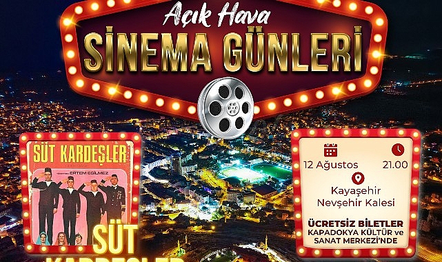 Nevşehir Belediyesi tarafından Nevşehir Kalesi içerisinde düzenlenen Açık Hava Sinema