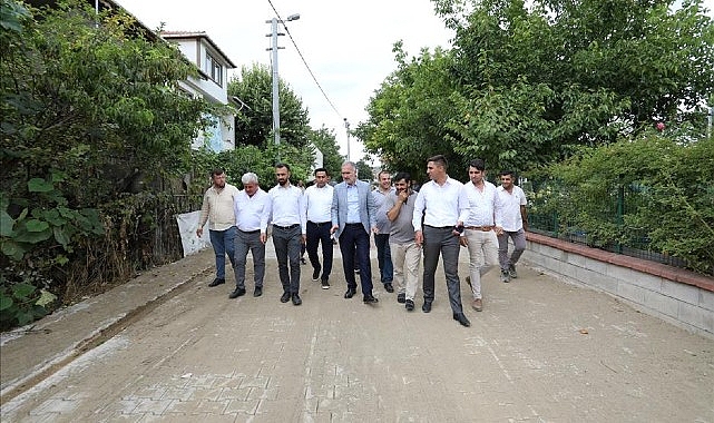 İnegöl Belediyesi, Akhisar Mahallesinde 36 sokakta 37 bin m2 parke