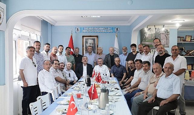 Erzurum Vakfı’nı ziyaret eden Başkan Büyükakın; “Bu kentin eski anlamıyla