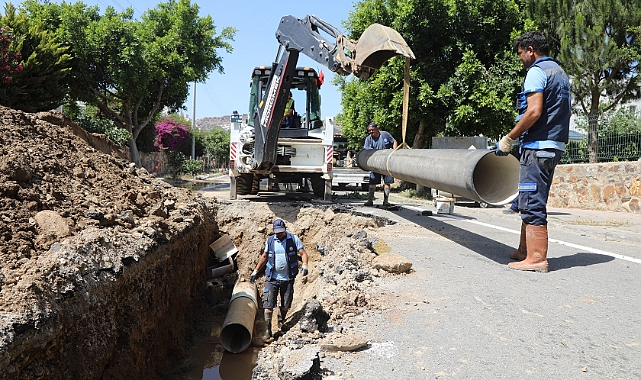 Bodrum DSİ ana içme suyu hattında arıza meydana geldi. Bodrum’un