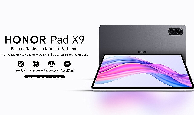 Yeni HONOR Pad X9, sınıfının en iyisi ekranı, 6 hoperlörden