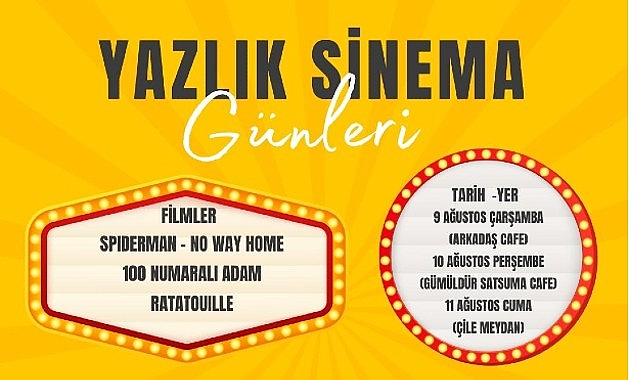 Yazlık Sinema Günleri Menderes’te başlıyor. Menderes Belediyesi Başkan V. Erkan