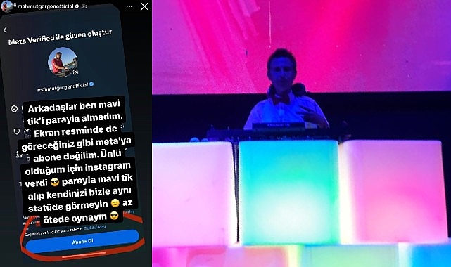 Ünlü aranjör ve DJ Mahmut Görgen, sosyal medya platformu Instagram'da
