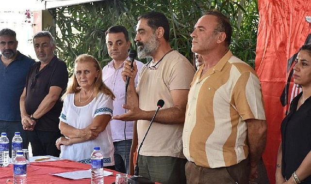 Didim Belediye Başkanı A. Deniz Atabay Didim Cemevi’nde düzenlenen basın
