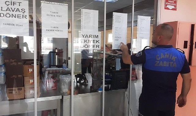 Canik Belediyesi Zabıta Müdürlüğü ekipleri, ilçedeki okul kantinlerini gözetim altında
