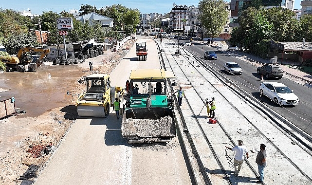 Antalya Büyükşehir Belediyesi’nin Doğu Garajı- Meydan arasında kalan tramvay hattının