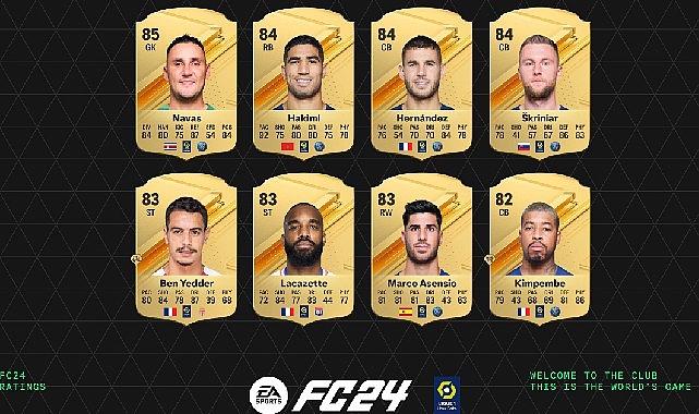 EA SPORTS tüm hafta boyunca yayınladığı reytinglerin ardından, EA SPORTS