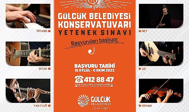 Gölcük Belediye Konservatuarı, 2023-2024 eğitim ve öğretim yılı için yetenek sınavı başvuruları