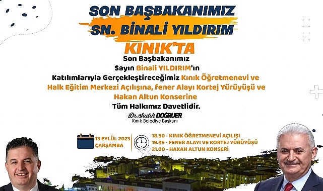 Kınık ilçesinde düzenlenen Hasat Festivali son gününde son Başbakan ve
