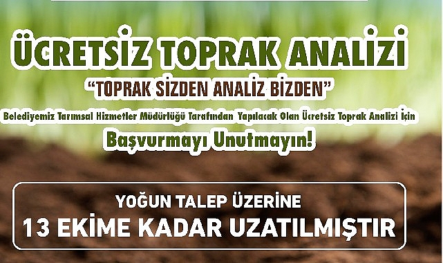 Menderes Belediyesi tarafından gerçekleştirilen ücretsiz toprak analizi projesine yoğun talep