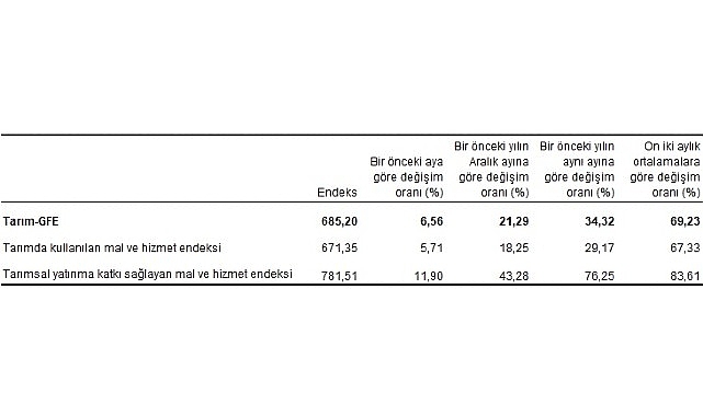 Tarım-GFE'de (2015=100), 2023 yılı Temmuz ayında bir önceki aya göre