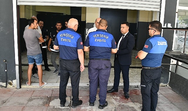 Mersin Yenişehir Belediyesi Zabıta Müdürlüğü ekipleri Eğriçam Mahallesi’nde denetim yaptıkları