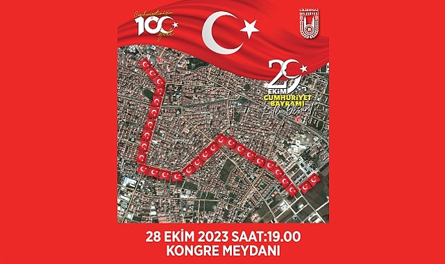 Cumhuriyetin 100’üncü yılının çeşitli etkinliklerle kutlanmaya başlandığı Lüleburgaz’da Cumhuriyet Yürüyüşü