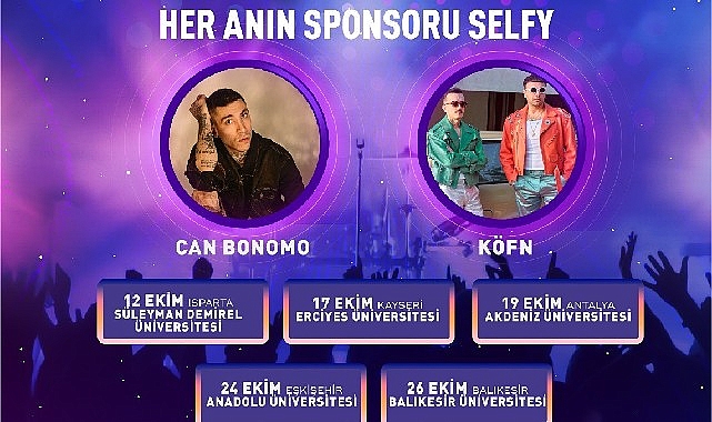 Türk Telekom’un gençlik markası Selfy, eğlenceyi ve müziği üniversite kampüslerine