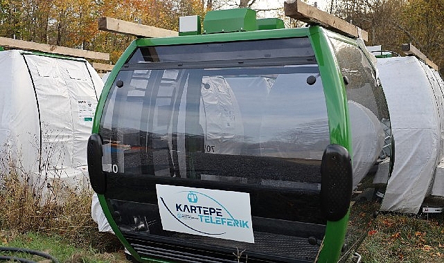 Kartepe Teleferik projesinde 16 adet direğin dikilmesi tamamlandı, yolcu kabinleri